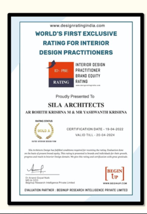 GOLD A Brand Equity Rating Certificate